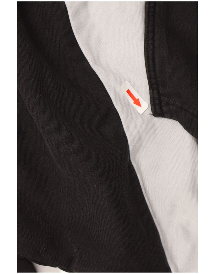 PUMA Mens Hoodie Jumper Medium Black Colourblock Cotton