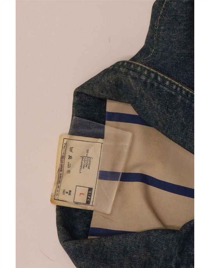 Vitamina Mens Denim Coat UK 40 Large Blue Cotton