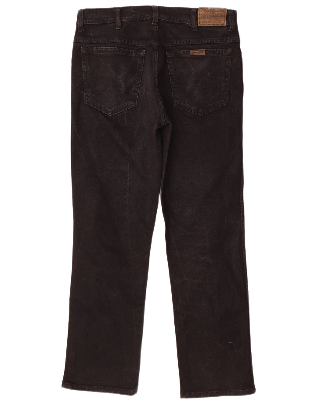 Wrangler Mens Regular Fit Straight Jeans W34 L30 Black Cotton