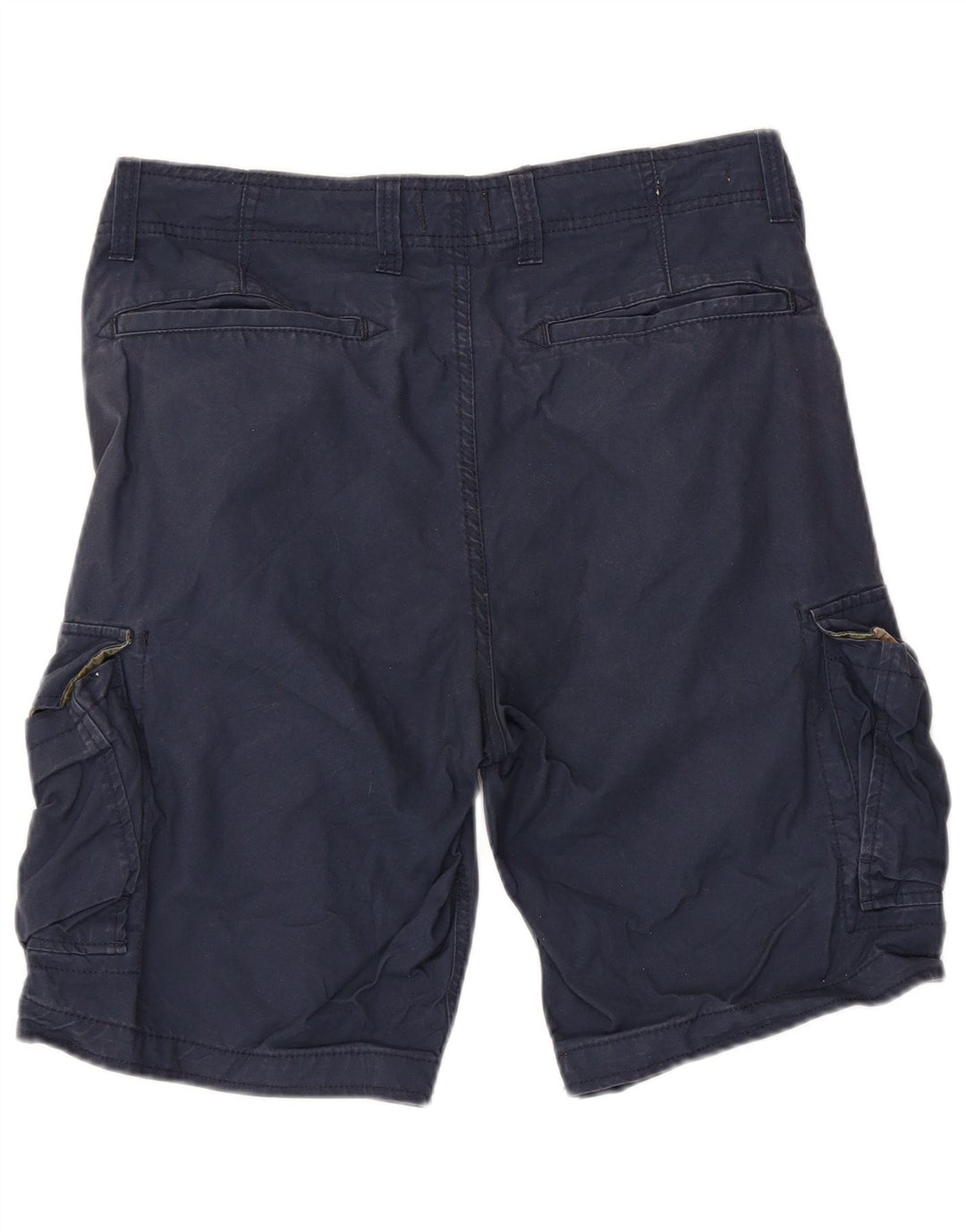 Jack & Jones Mens Comfort Fit Cargo Shorts Medium W34 Navy Blue Cotton