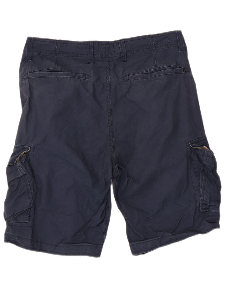 Jack & Jones Mens Comfort Fit Cargo Shorts Medium W34 Navy Blue Cotton