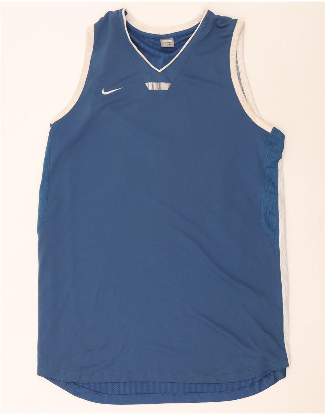 Nike Mens Tall Vest Top 3XL Blue Colourblock Polyester