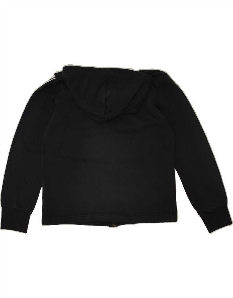 ADIDAS Boys Zip Hoodie Sweater 11-12 Years Black Cotton | Vintage Adidas | Thrift | Second-Hand Adidas | Used Clothing | Messina Hembry 