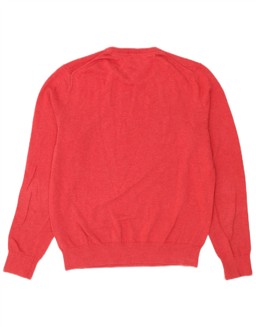 Tommy Hilfiger Mens Crew Neck Jumper Sweater Small Red Cotton