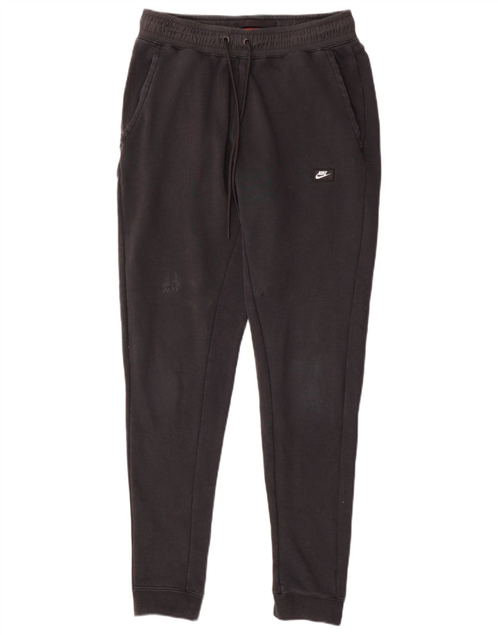 NIKE Mens Tracksuit Trousers Joggers Small  Black Cotton
