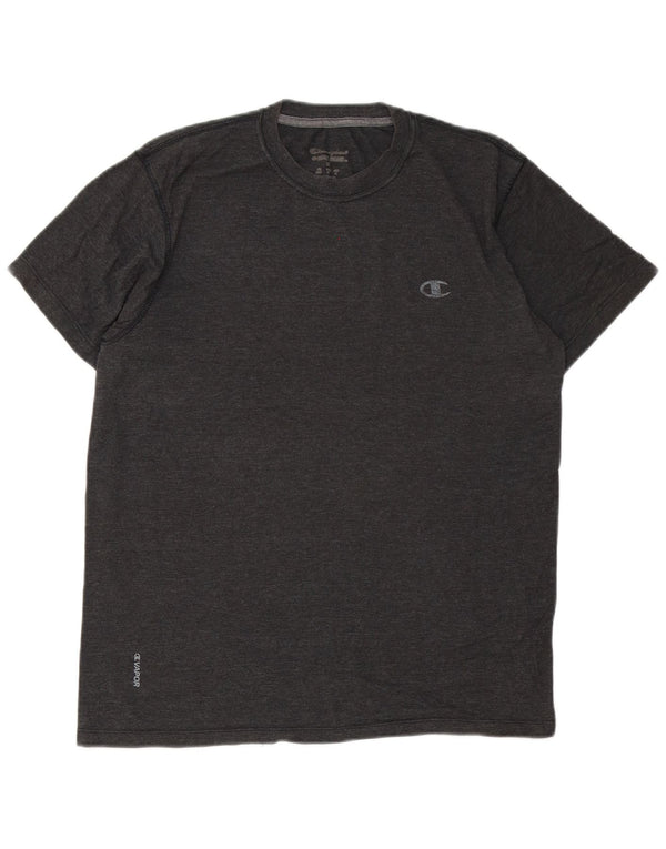 Champion Mens T-Shirt Top Medium Grey Cotton