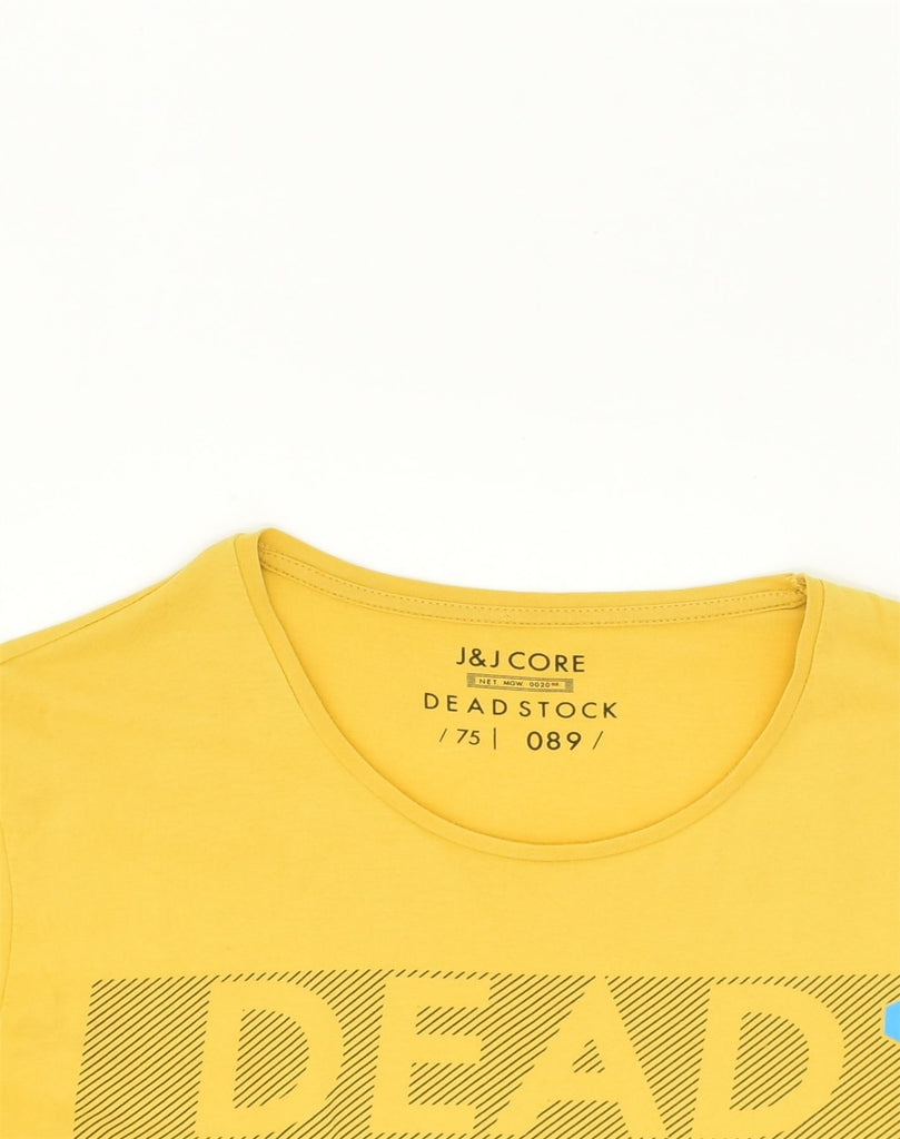 JACK & JONES Womens Graphic T-Shirt Top UK 18 XL Yellow Cotton | Vintage Jack & Jones | Thrift | Second-Hand Jack & Jones | Used Clothing | Messina Hembry 