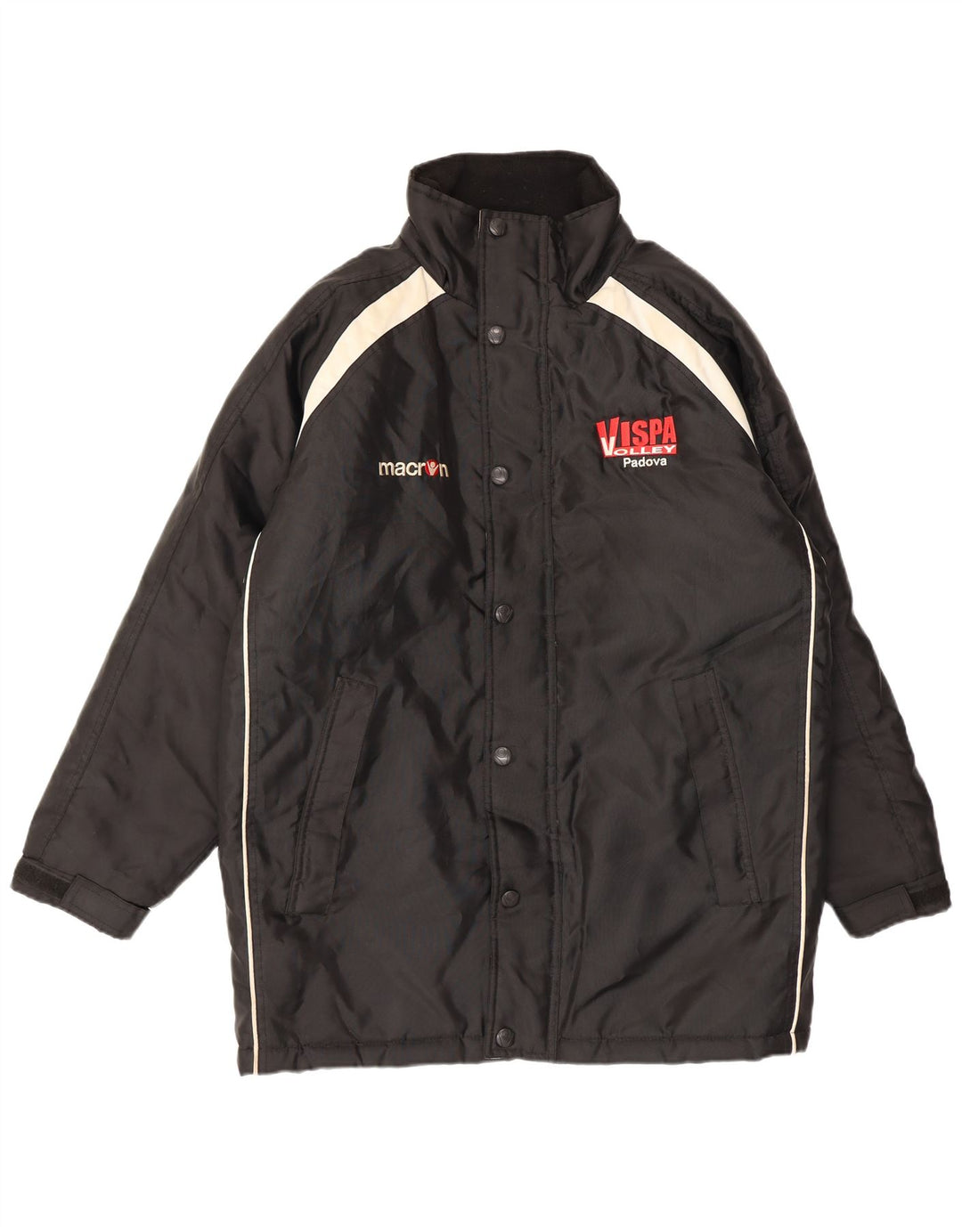 Macron Mens Graphic Windbreaker Coat UK 36 Small Black Colourblock