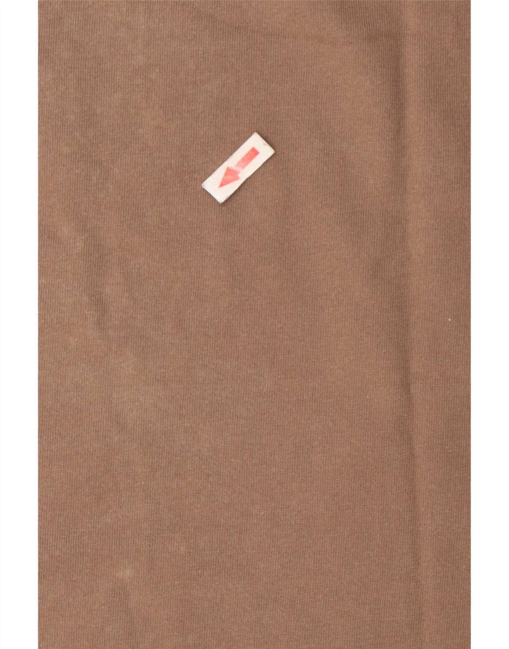 Champion Mens T-Shirt Top Large Brown Cotton