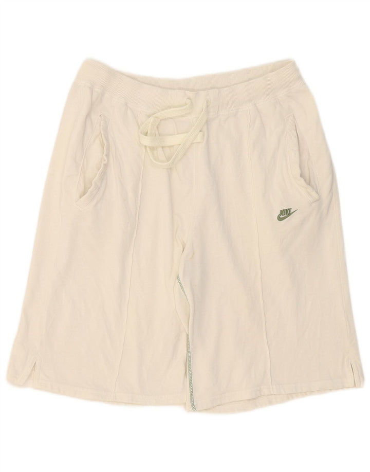 NIKE Mens Sport Shorts Medium  White Cotton