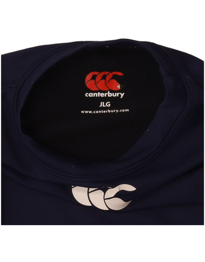 Canterbury Boys Graphic Top Long Sleeve 8-9 Years Large Navy Blue