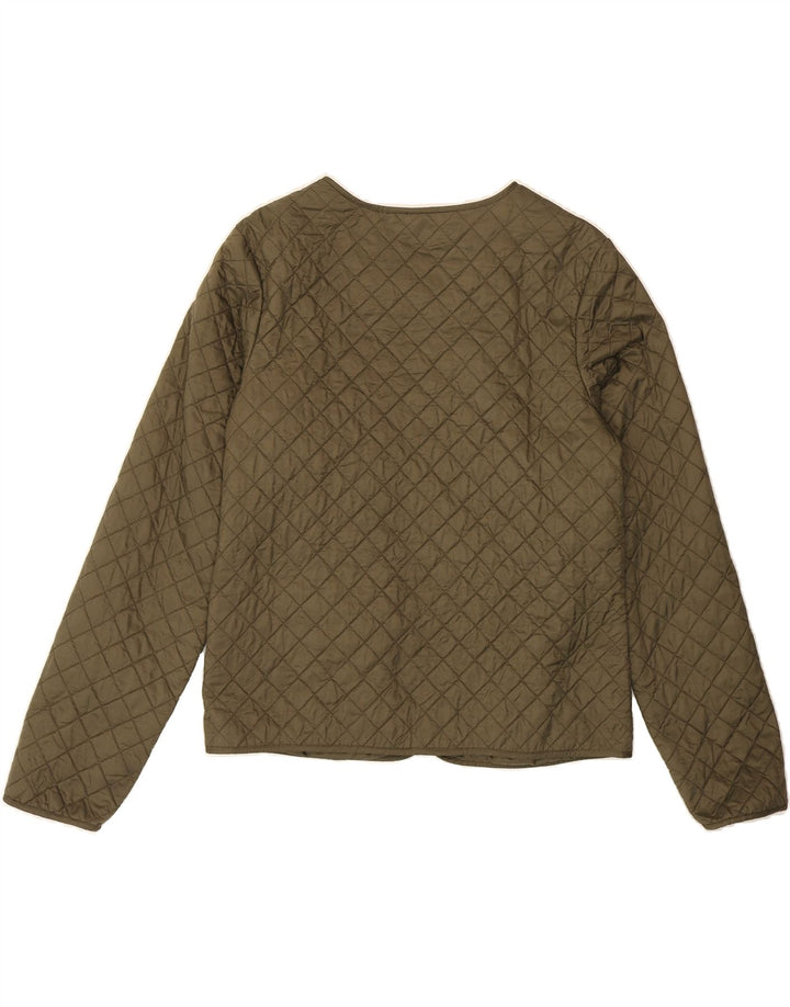 MAX & CO. Womens Quilted Jacket UK 14 Large Khaki Polyamide Vintage Max & Co. and Second-Hand Max & Co. from Messina Hembry 