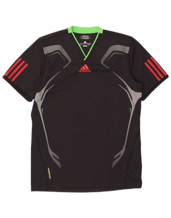 Adidas Mens Climacool T-Shirt Top Small Black Colourblock