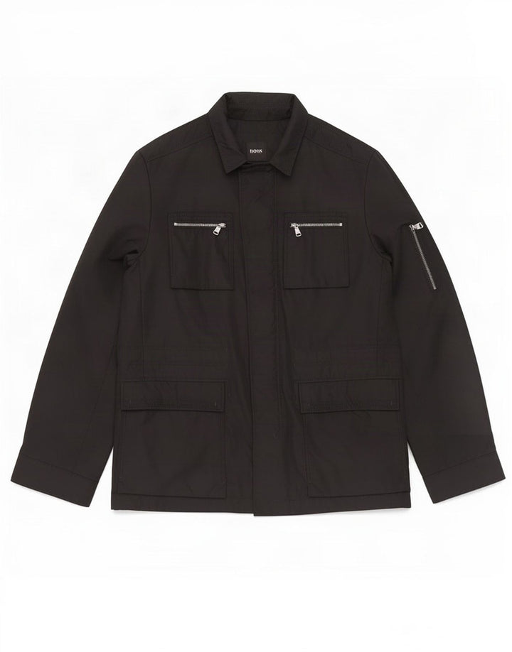 Hugo Boss Mens Utility Jacket EU 52 XL Black Polyamide