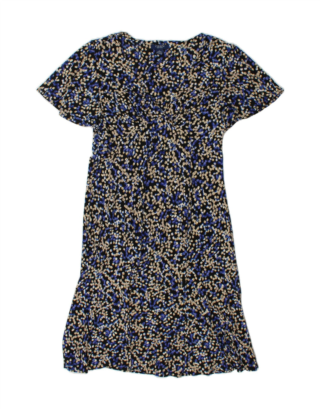 CHAPS Womens A-Line Dress UK 14 Large Blue Spotted Vintage Chaps and Second-Hand Chaps from Messina Hembry 