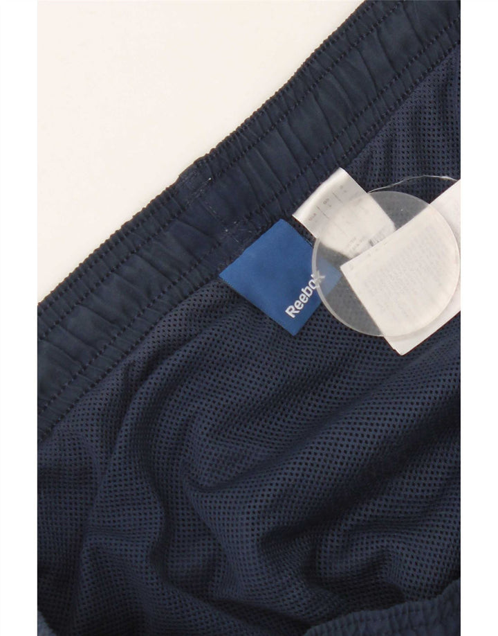 Reebok Mens Sport Shorts Large Navy Blue Polyester
