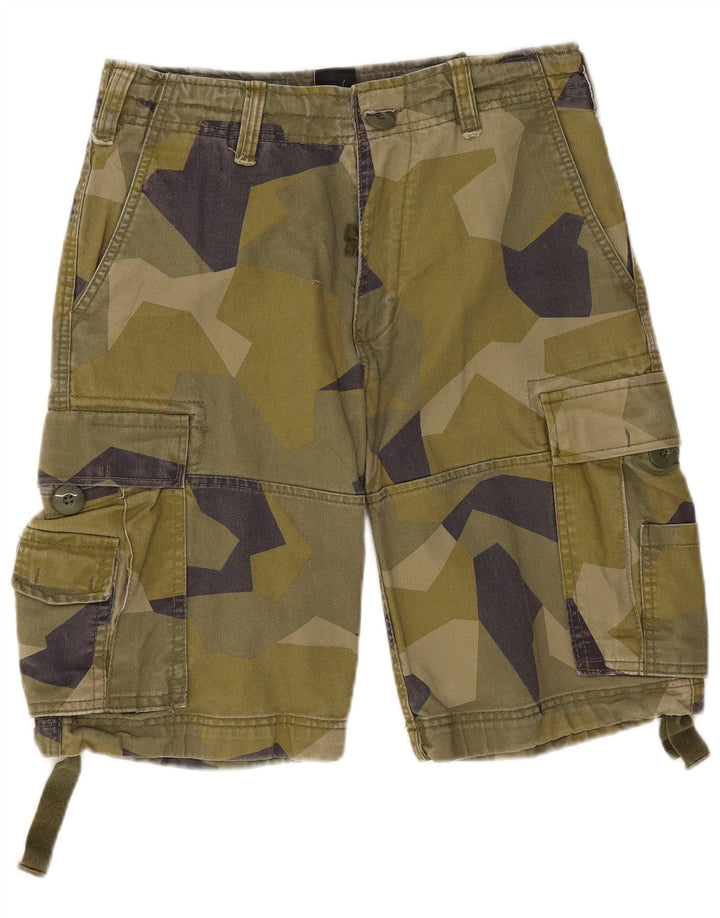 Brandit Mens Cargo Shorts Small W28  Khaki Camouflage Cotton