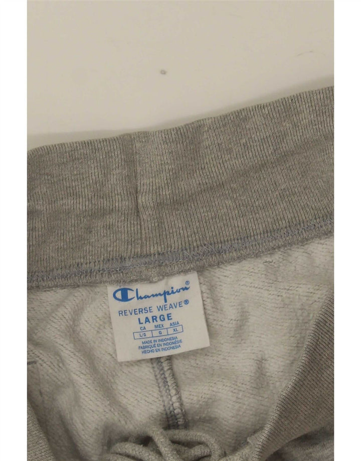 Champion Mens Reverse Weave Sport Shorts Large Grey Cotton