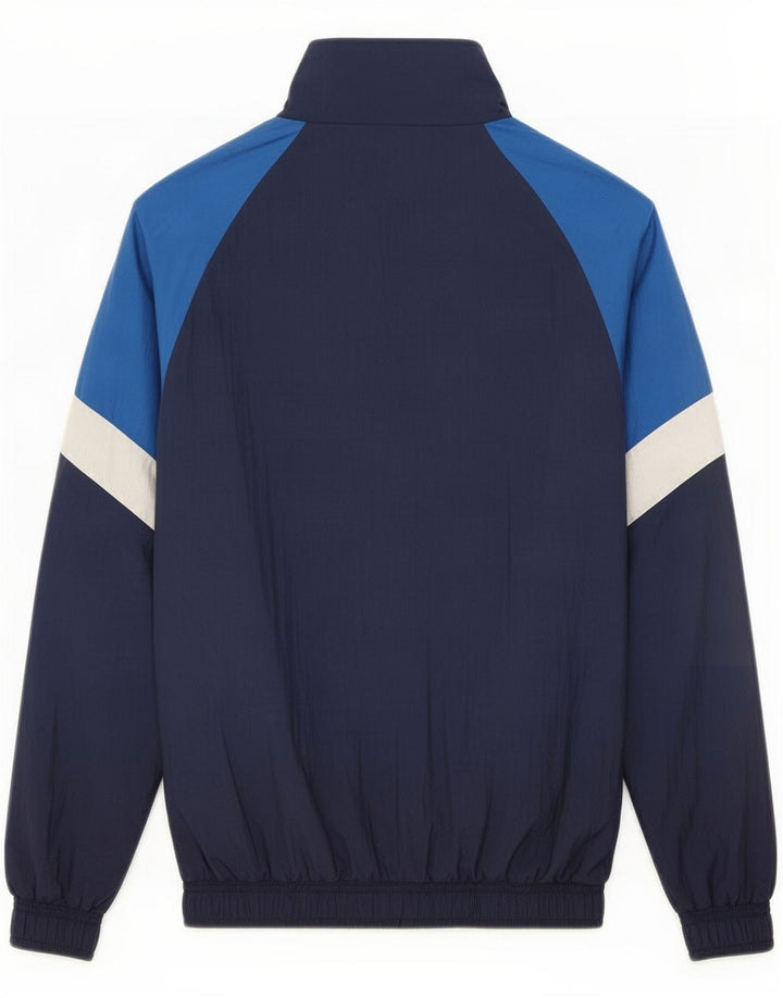 Ellesse Mens Tracksuit Top Jacket Small Navy Blue Colourblock Polyester