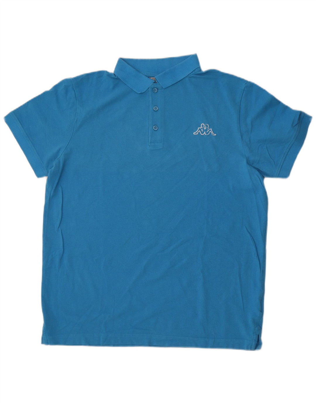 Kappa Mens Polo Shirt Large Blue Cotton