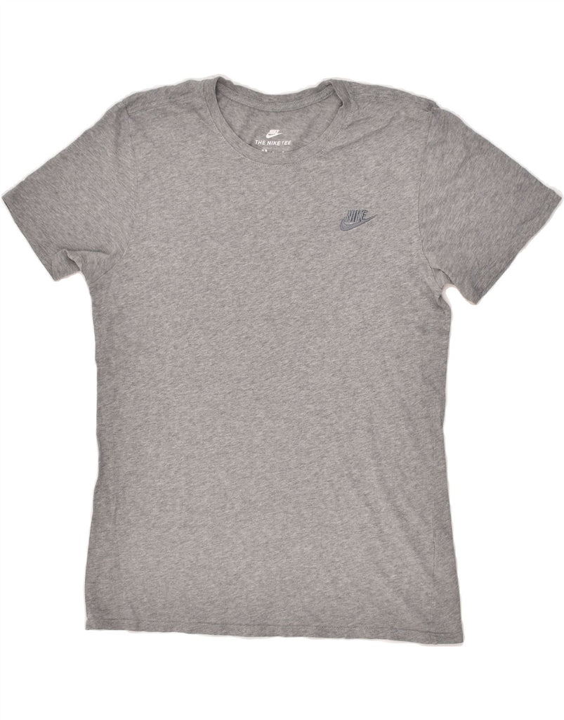 NIKE Mens Athletic Cut T-Shirt Top Medium Grey Cotton | Vintage Nike | Thrift | Second-Hand Nike | Used Clothing | Messina Hembry 