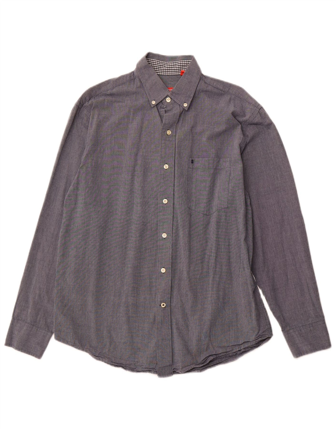 IZOD Mens Shirt Medium Grey Cotton
