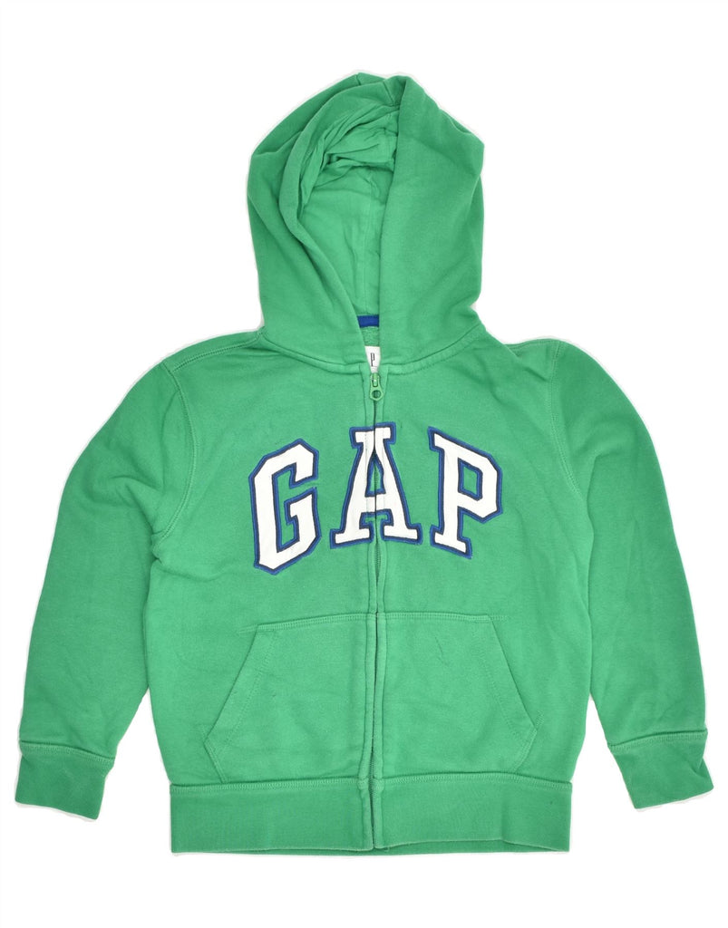 GAP Boys Graphic Zip Hoodie Sweater 7-8 Years Small Green Cotton | Vintage Gap | Thrift | Second-Hand Gap | Used Clothing | Messina Hembry 