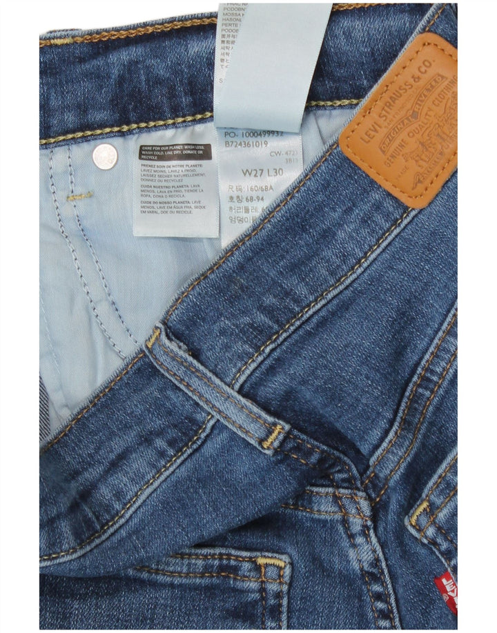 Levi's Womens Skinny Jeans W27 L30 Blue Cotton