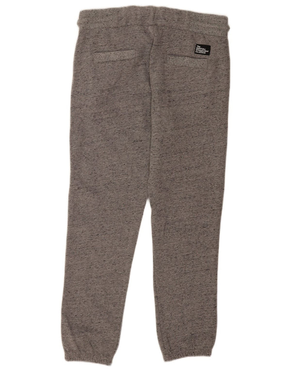 Superdry Mens Slim Fit Tracksuit Trousers Joggers Large Grey Flecked Cotton