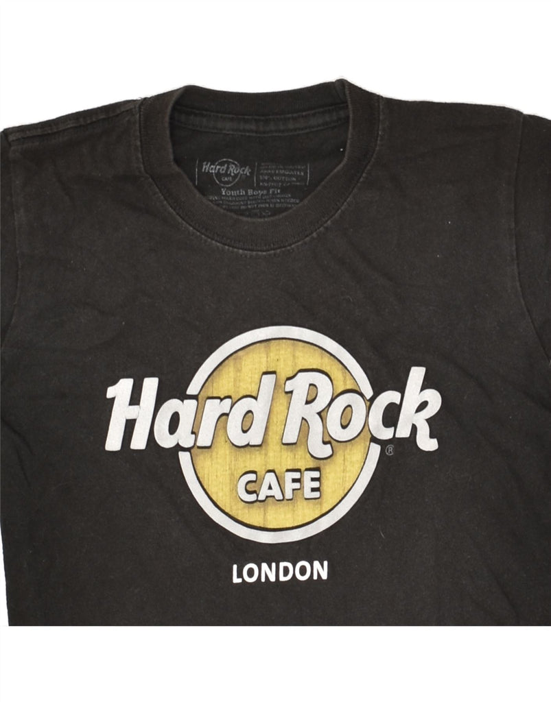 HARD ROCK CAFE Boys London Graphic T-Shirt Top 5-6 Years XS Black Cotton | Vintage Hard Rock Cafe | Thrift | Second-Hand Hard Rock Cafe | Used Clothing | Messina Hembry 