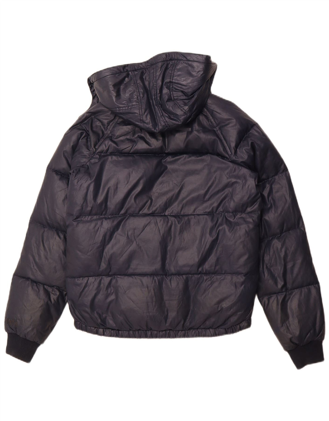 Sisley Mens Hooded Padded Jacket UK 36 Small Navy Blue