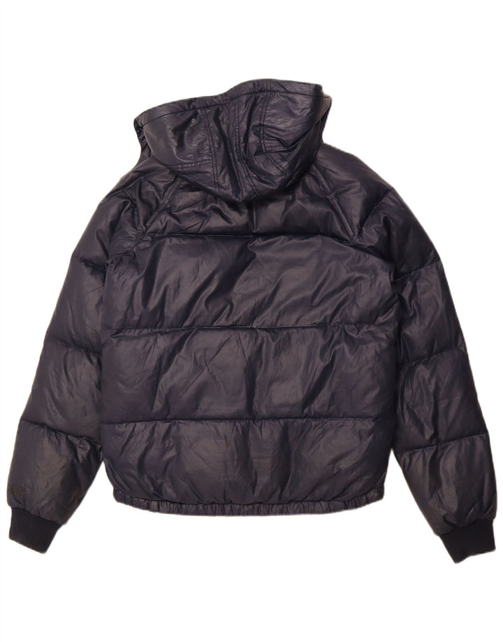 Sisley Mens Hooded Padded Jacket UK 36 Small Navy Blue