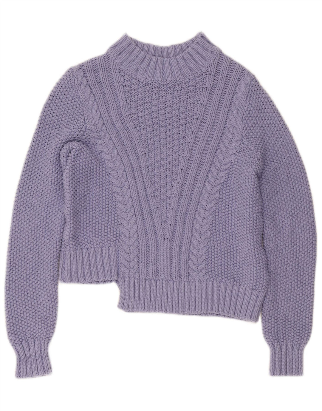 Marks & Spencer Womens Turtle Neck Jumper Sweater UK 10 Small Purple