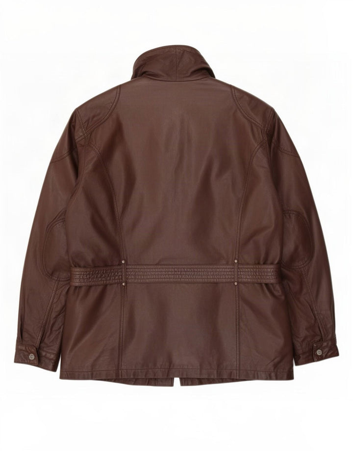 Mauritius Mens Leather Jacket IT 56 3XL Brown