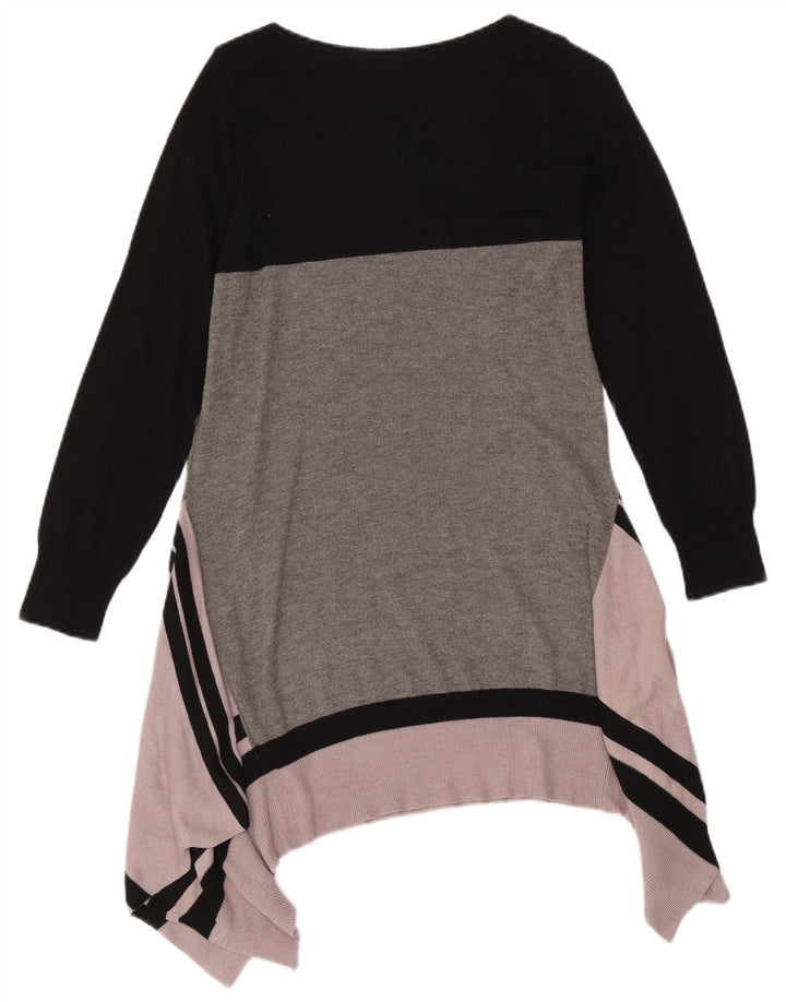 Marks & Spencer Womens Knit Tunic Dress UK 14 Medium Pink Colourblock