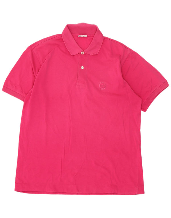 Sergio Tacchini Mens Polo Shirt EU 52 Large Pink