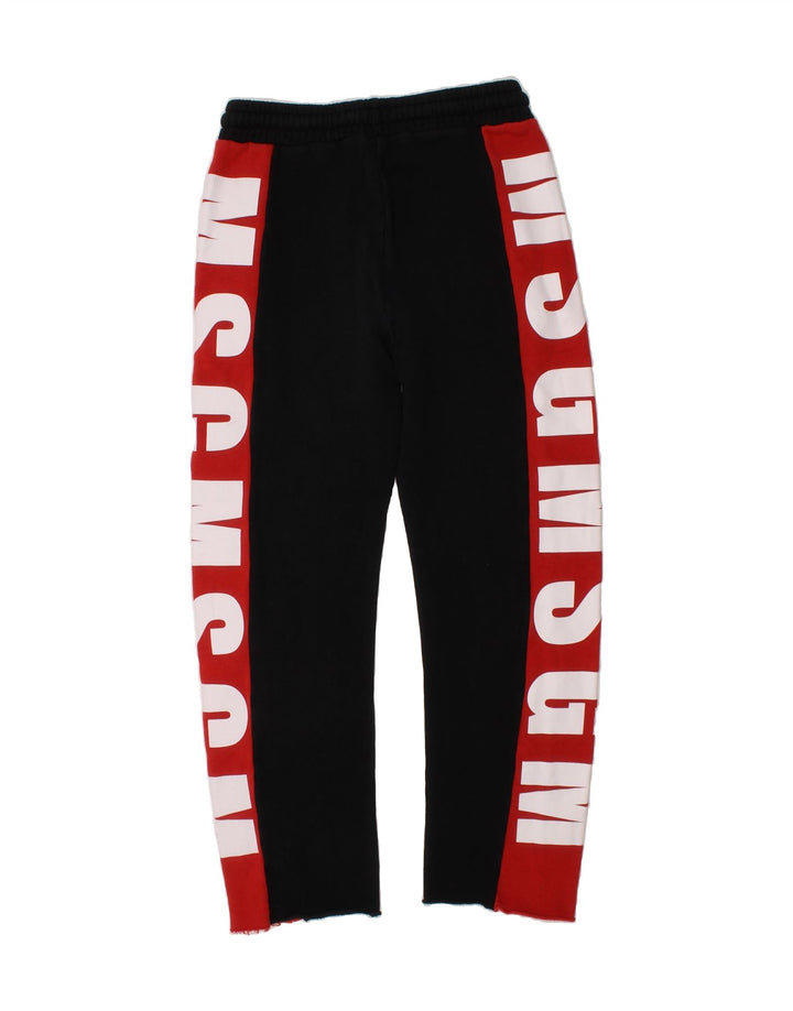 MSGM Girls Graphic Tracksuit Trousers 11-12 Years  Black Colourblock Vintage MSGM and Second-Hand MSGM from Messina Hembry 