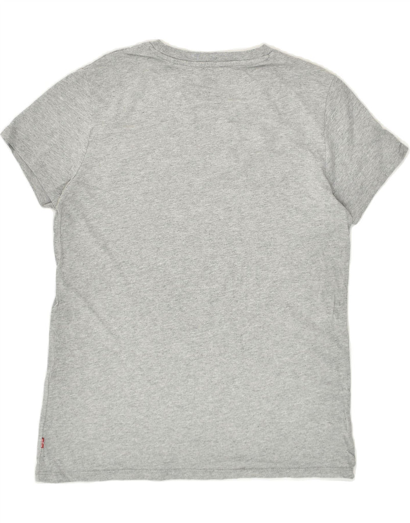 LEVI'S Womens Graphic T-Shirt Top UK 10 Small Grey Cotton | Vintage Levi's | Thrift | Second-Hand Levi's | Used Clothing | Messina Hembry 