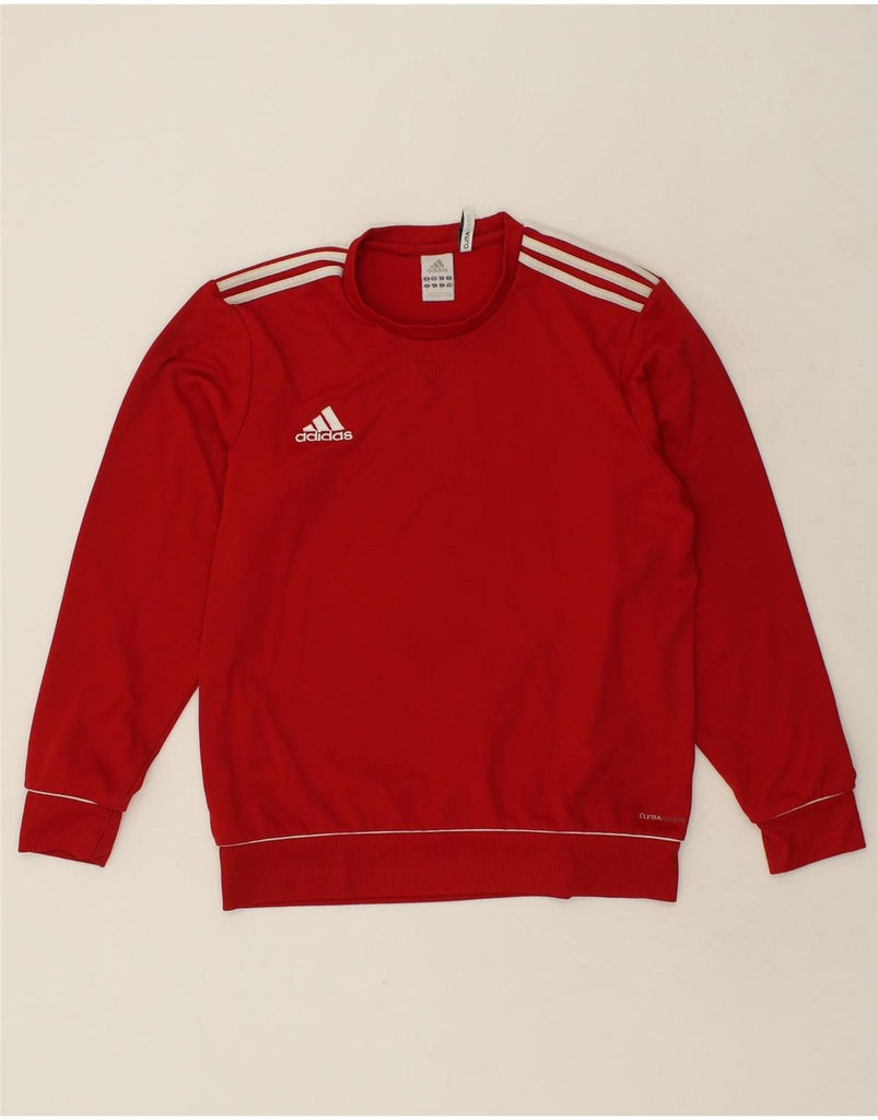 ADIDAS Mens Climawarm Sweatshirt Jumper UK 42/44 Large Red Polyester Vintage Adidas and Second-Hand Adidas from Messina Hembry 