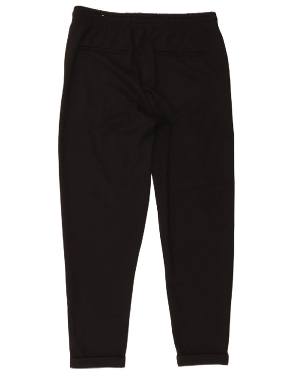 Zara Womens Tapered Casual Trousers Large W32 L28 Black Polyester