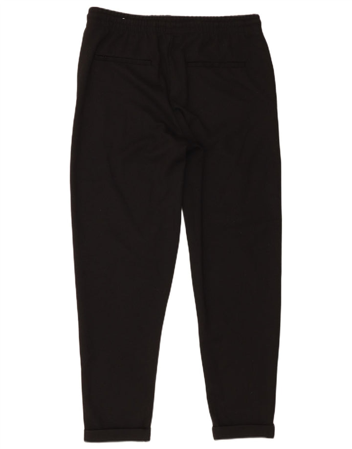 Zara Womens Tapered Casual Trousers Large W32 L28 Black Polyester