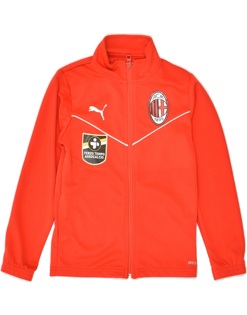 PUMA Boys AC Milan Graphic Tracksuit Top Jacket 7-8 Years Red Polyester | Vintage Puma | Thrift | Second-Hand Puma | Used Clothing | Messina Hembry 