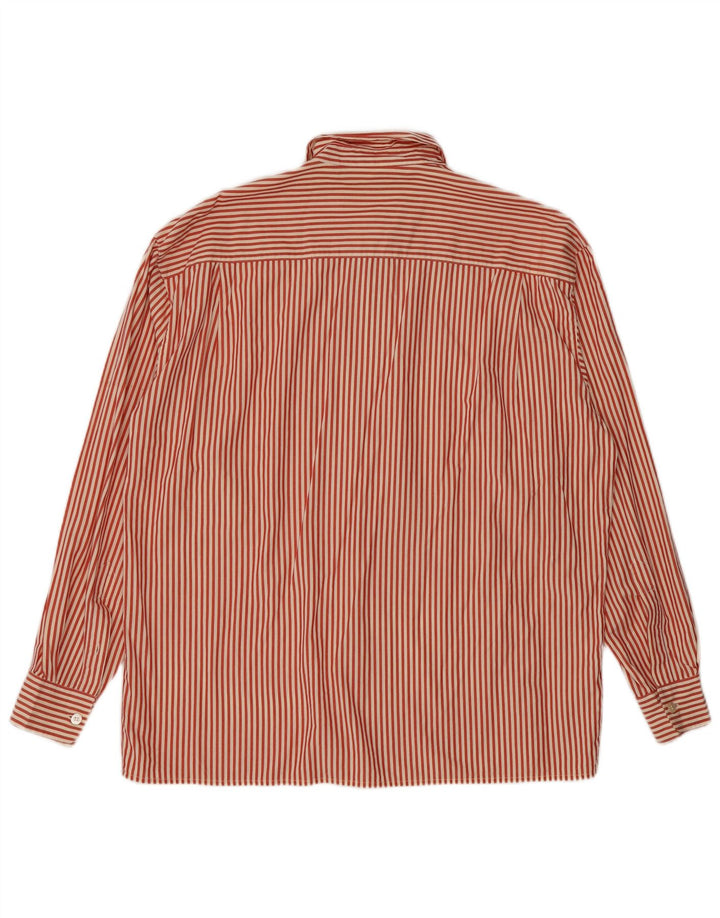 Max Mara Womens Weekend Shirt UK 16 Large Red Pinstripe Cotton