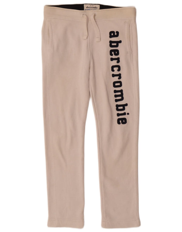 Abercrombie & Fitch Boys Tracksuit Trousers 13-14 Years Medium White