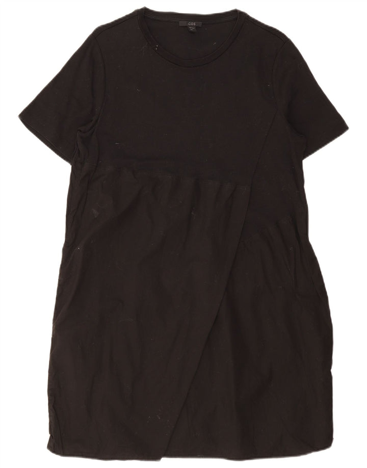 Cos Womens Shift Dress UK 12 Medium Black Cotton