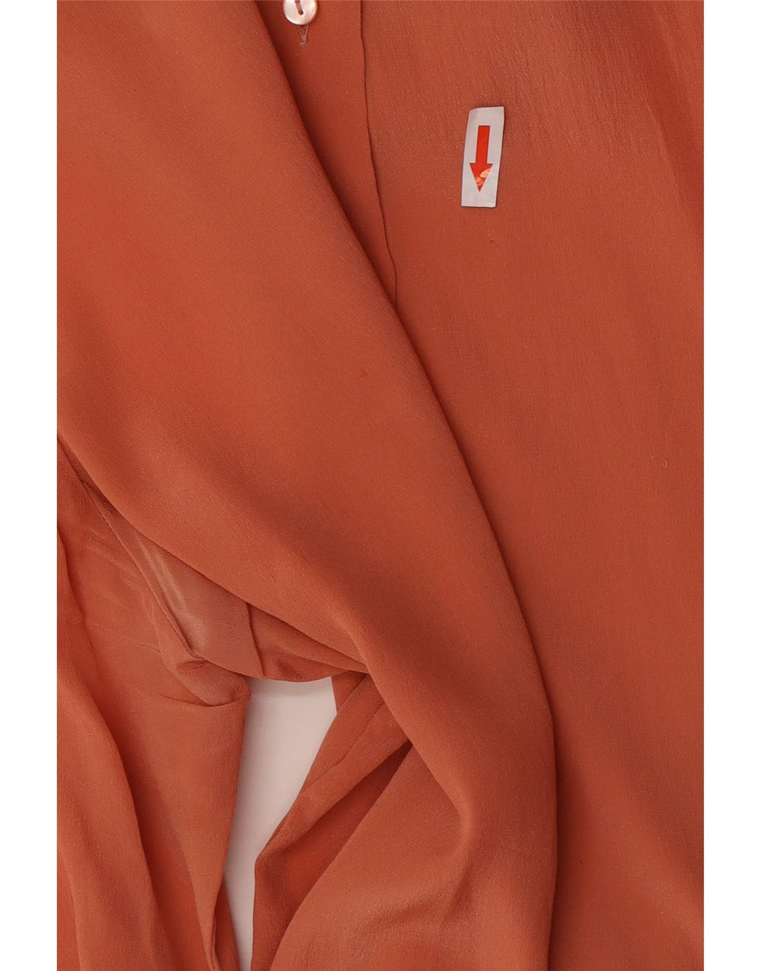 Vintage Womens Front Tie Shirt Blouse IT 44 Medium Orange