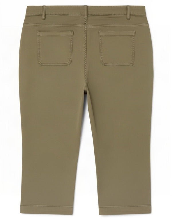 Mountain Warehouse Womens Capri Trousers UK 18 XL W36 L20 Khaki Cotton