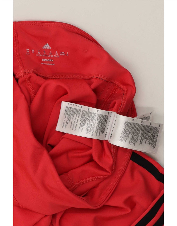 Adidas Womens Capri Leggings UK 4/6 XS Pink Polyester