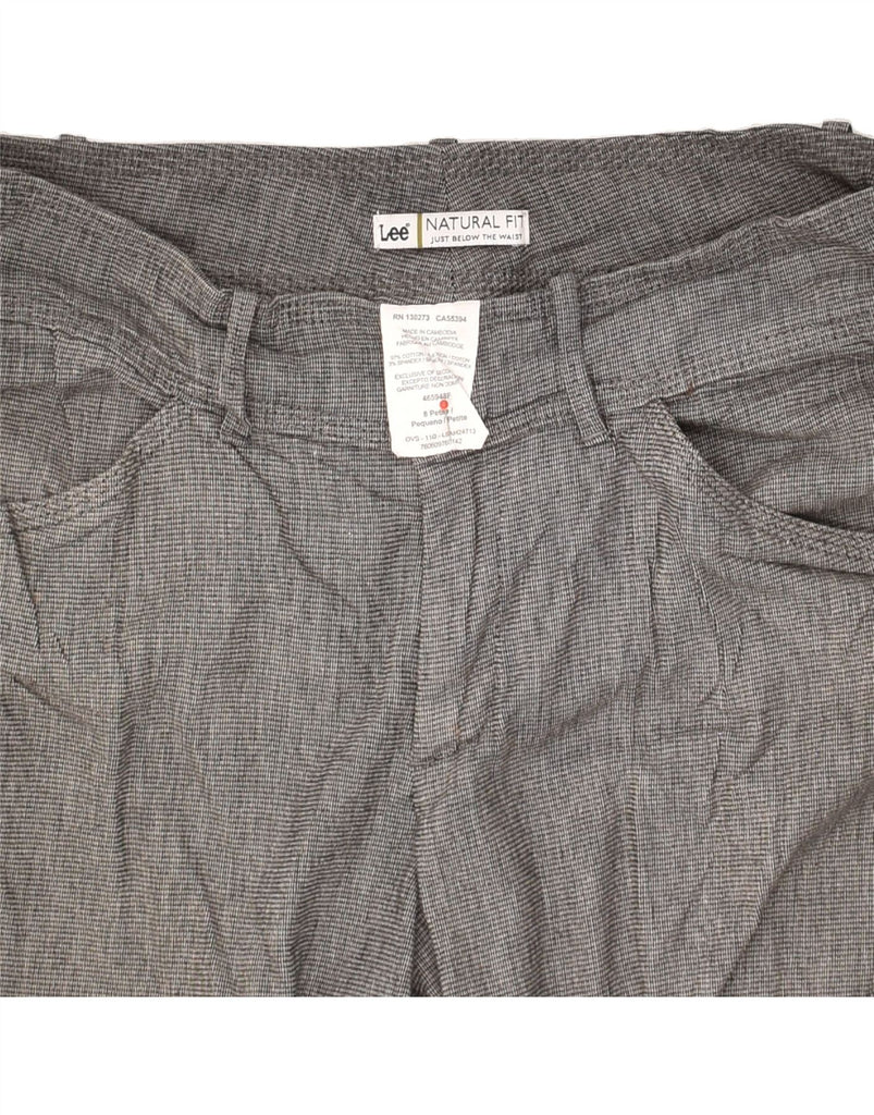 LEE Womens Natural Fit Straight Casual Trousers US 8 Medium W32 L27 Grey Vintage Lee and Second-Hand Lee from Messina Hembry 