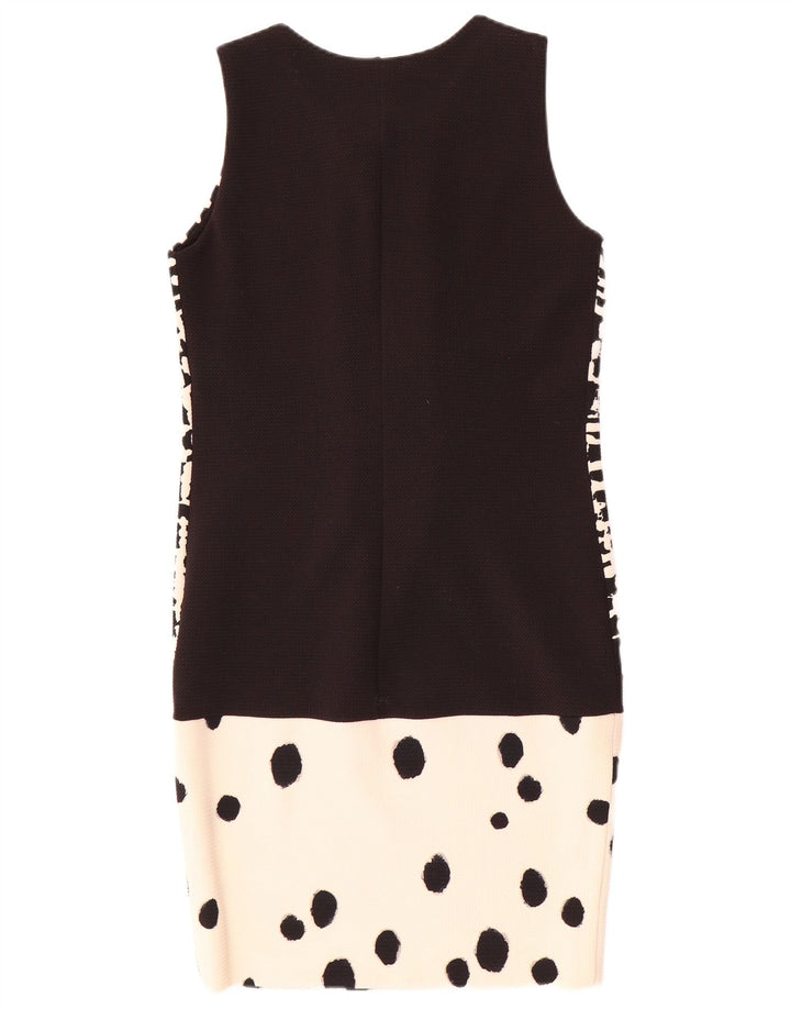 Coveri Womens Sleeveless Sheath Dress IT 42 Medium Black Check Polyester